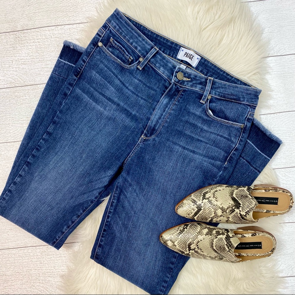Paige Hoxton ankle jeans raw hem size 30
